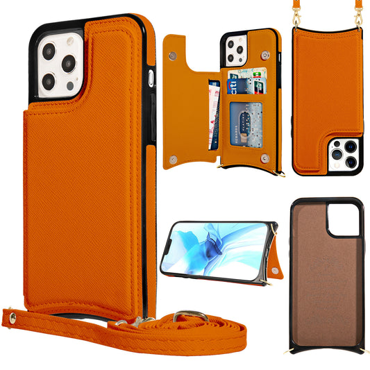 Mobile Phone Leather Card Cross Pattern Protective Case