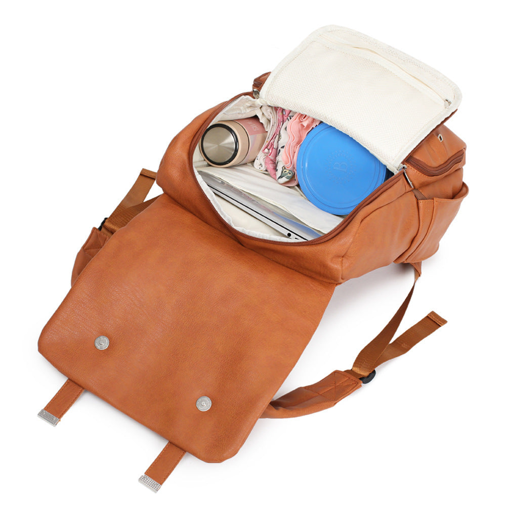 PU Leather Mother And Baby Mummy Backpack