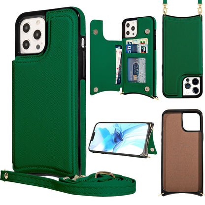 Mobile Phone Leather Card Cross Pattern Protective Case