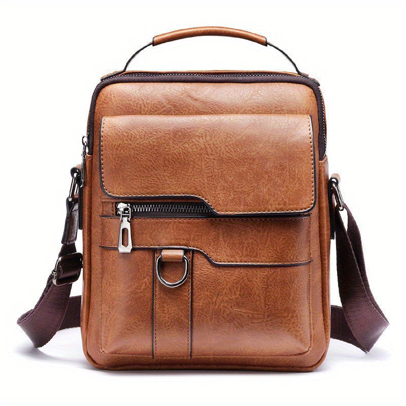 Men's New Shoulder Bag, Crossbody Bag For Men Messenger Bag Handbag, PU Leather Purse Messenger Crossbody Bags Casual New Product With Card Bag, PU Material With Card Holder Wallet